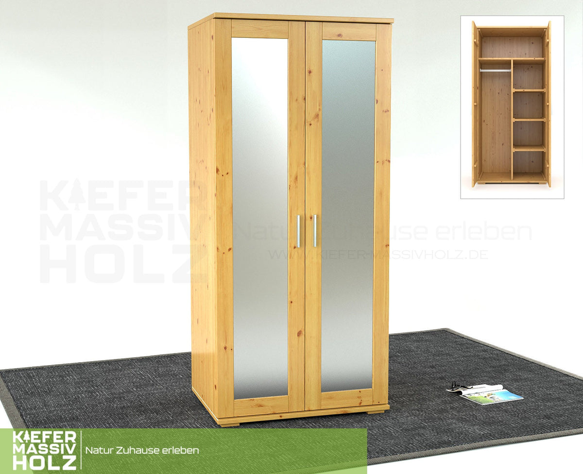 Nobis Spiegeltürenschrank Bio Kiefer – Funktionalität trifft auf zeitloses Design