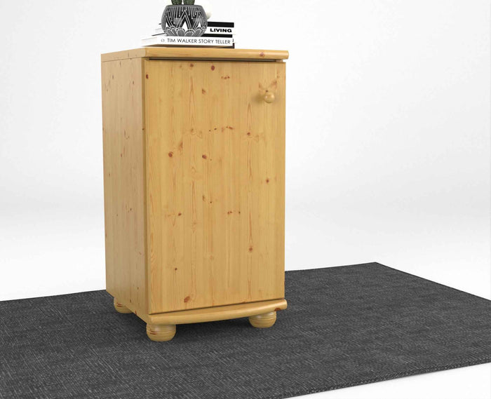 Claudia Kommode Bio Kiefer Massivholz - Elegante 1-türige Anrichte aus 100% Bio Holz