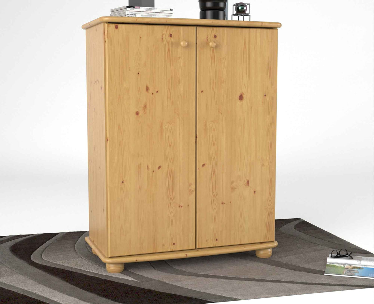 Anika Kommode Sideboard Bio Kiefer | 2-türig mit Kleiderstange | Nachhaltige Möbel