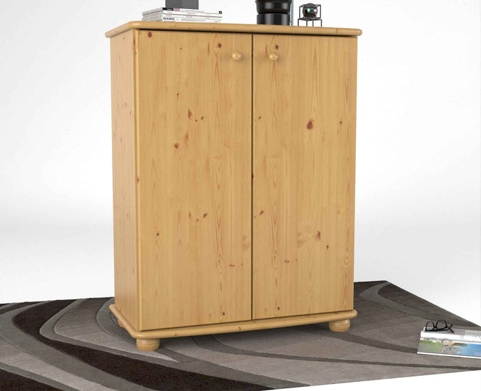 Anika Kommode Sideboard Bio Kiefer | 2-türig mit Kleiderstange | Nachhaltige Möbel