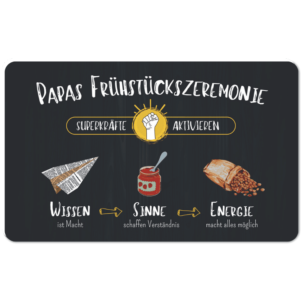 Frühstücksbrettchen “Papas Frühstückszeremonie"
