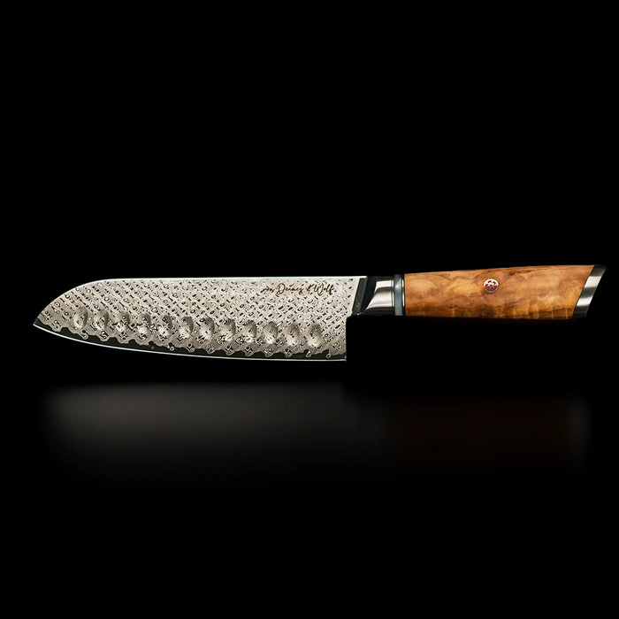 Damast-Santokumesser "Olive"