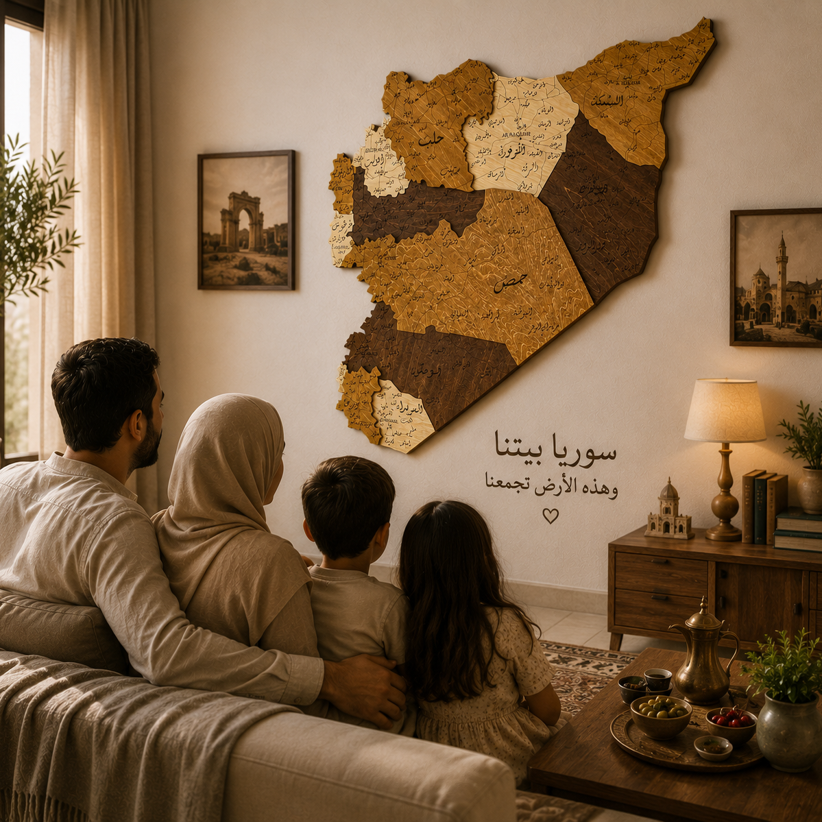 🇸🇾 Syria 3D Wooden Map