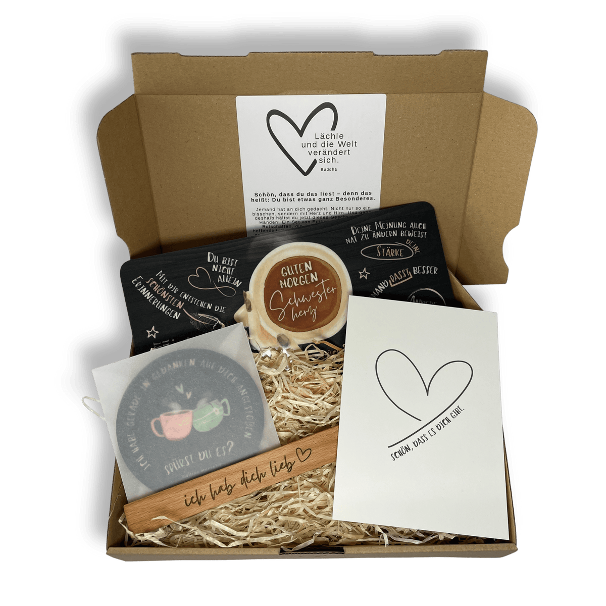 Geschenkset „Guten Morgen Schwesterherz!“ – Eine liebevolle Erinnerung daran, wie besonders deine Schwester ist