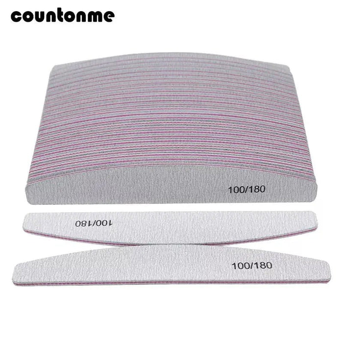 10Pcs 100/180 UV Nail File Sanding Polishing Buffer Block
