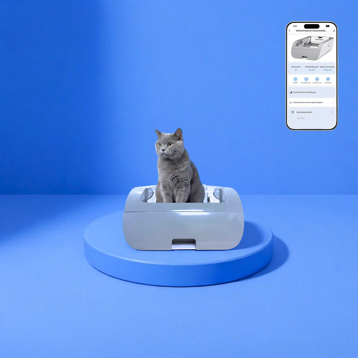 Helios - Selbstreinigende Katzentoilette