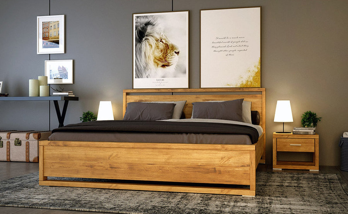 Massivholzbett FERRARA – Robustes Design für Ihr Schlafzimmer