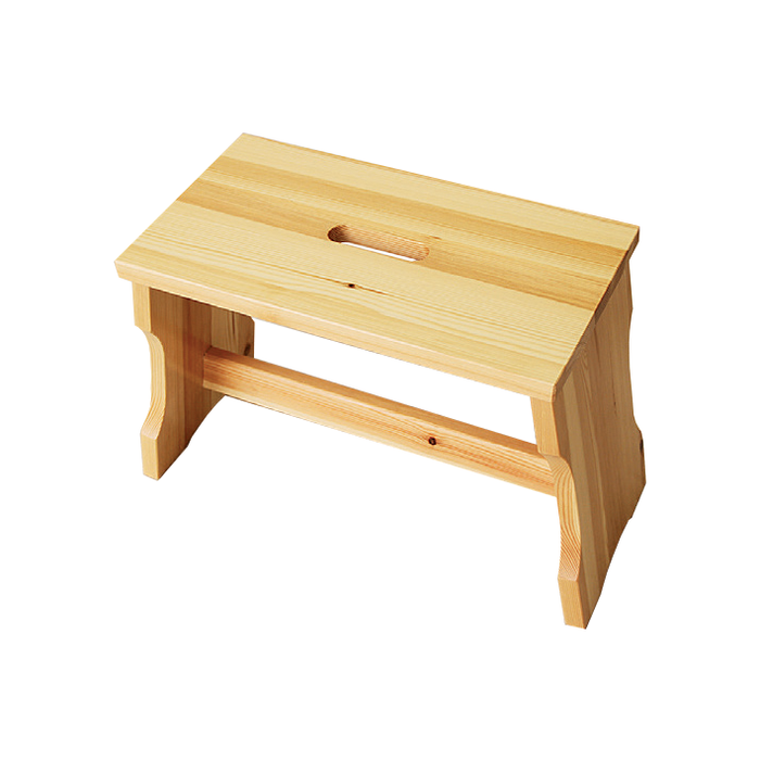 Leo Hocker Kiefer Massivholz | Klassischer Hocker Schemel aus 100% Bio Holz
