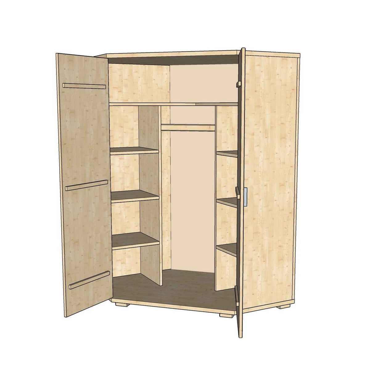 Nobis Eckschrank Bio Kiefer | 100% Massivholz Möbel für Ihr Zuhause