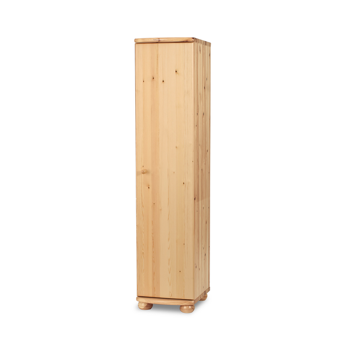 Claudia Kleiderschrank Bio Kiefer 2-türig | 45cm Tiefe mit Kleiderstange aus 100% Massivholz