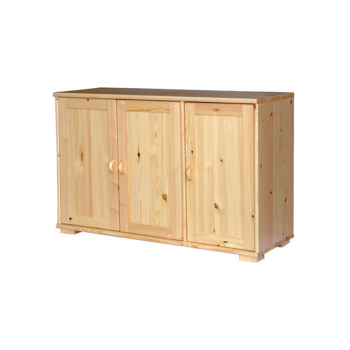 Vanessa Kommode Bio Massivholz | 3-Türig | Hochwertige Anrichte aus 100% Bio Holz