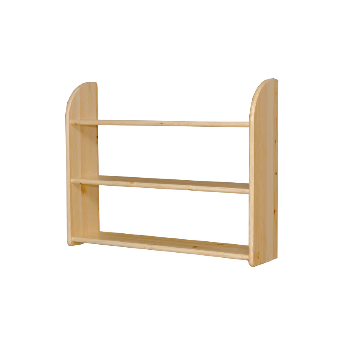 Eva Bücherregal aus Kiefer Massivholz | 3er Wandregal aus 100% Bio Holz