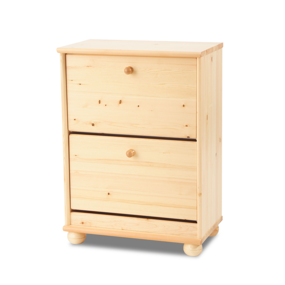 Claudia Schuhschrank Bio Kiefer – 2-türiger Schuhkipper aus 100% massiver Kiefer