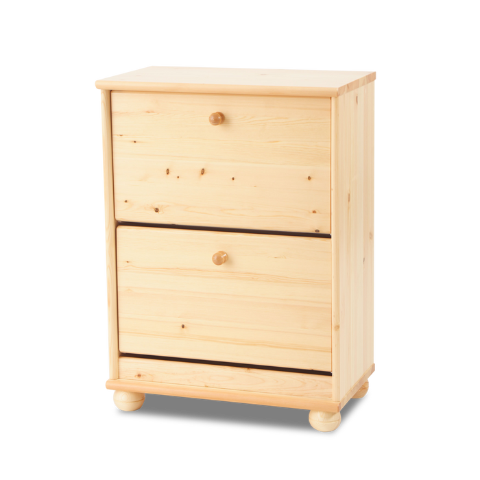 Claudia Schuhschrank Bio Kiefer – 2-türiger Schuhkipper aus 100% massiver Kiefer