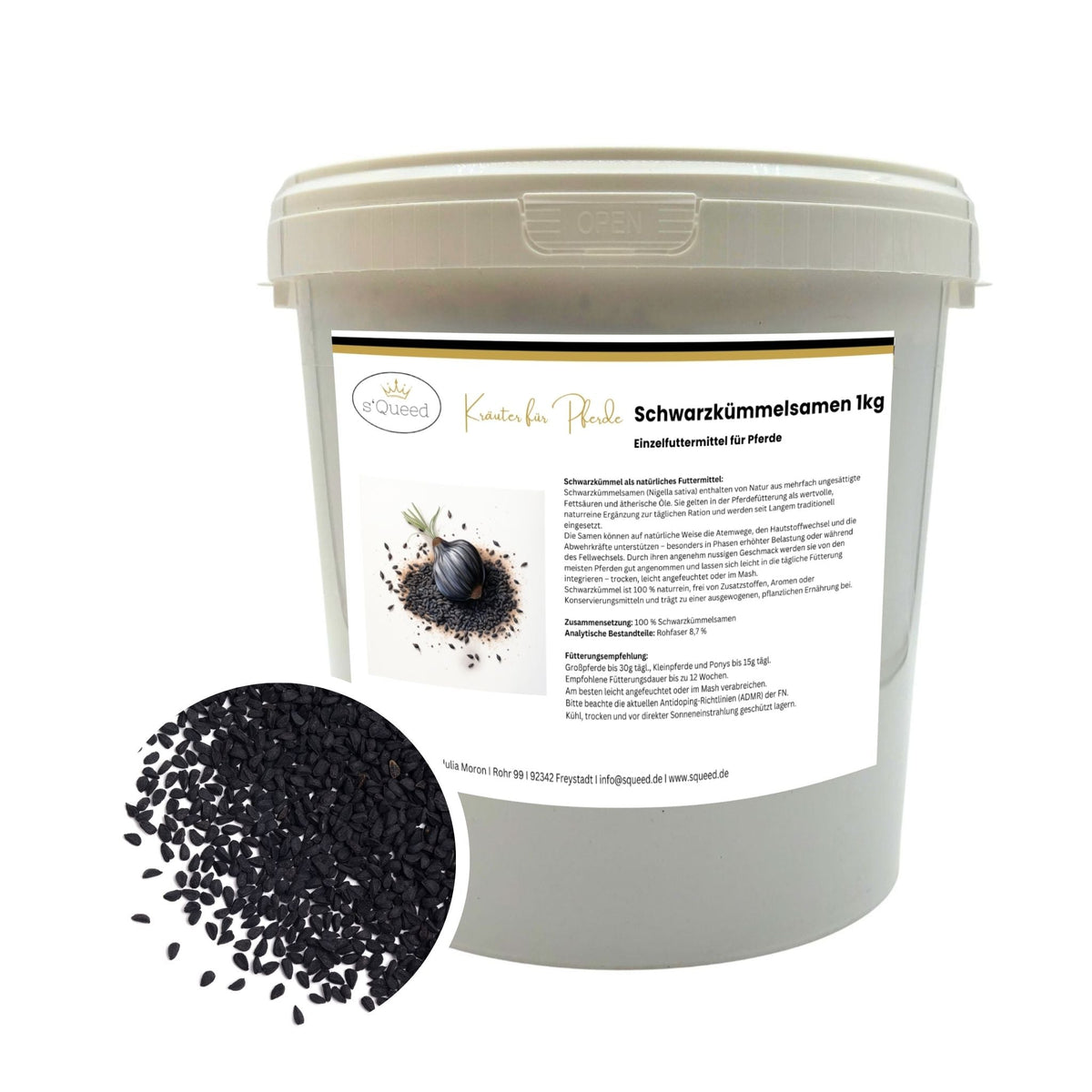 Schwarzkümmel Pferd 1kg