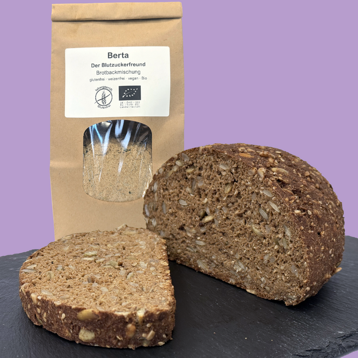BERTA - der Blutzuckerfreund - glutenfreie Bio-Brotbackmischung