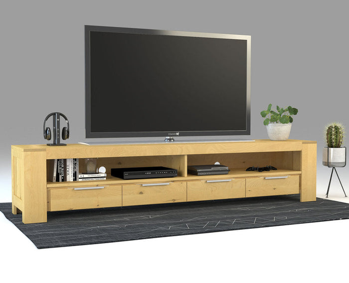 Robosto TV-Sideboard Birke Massivholz – Handgefertigtes Longboard für Ihr Wohnzimmer