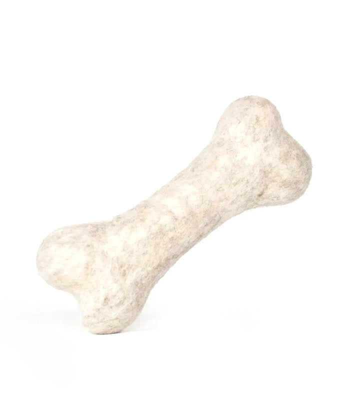 BUDDY. Hundespielzeug aus Wollfilz "Knochen"