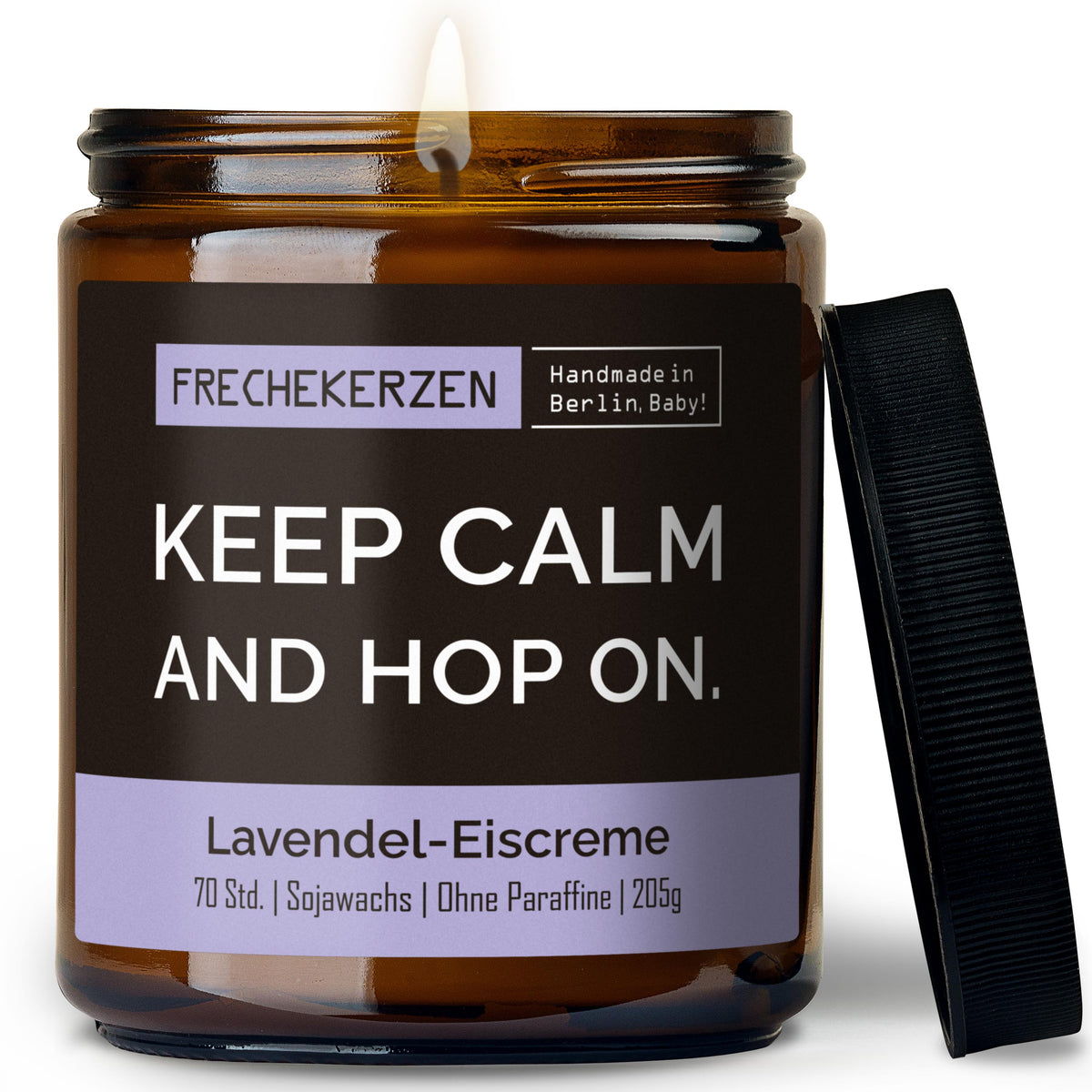 Freche Kerze | keep calm and hop on.