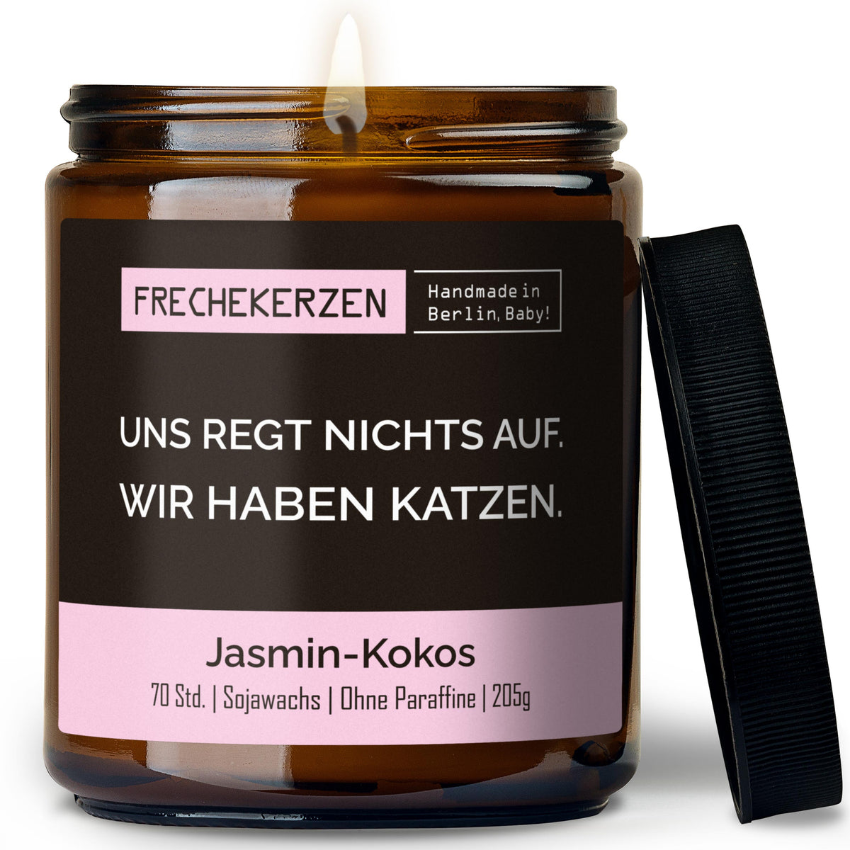 Sojawachs Kerze | uns regt nichts auf. wir haben katzen.