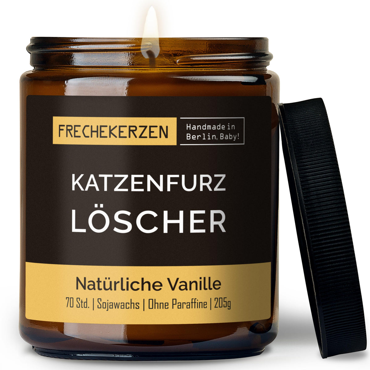 Kerze mit Spruch | katzenfurz löscher