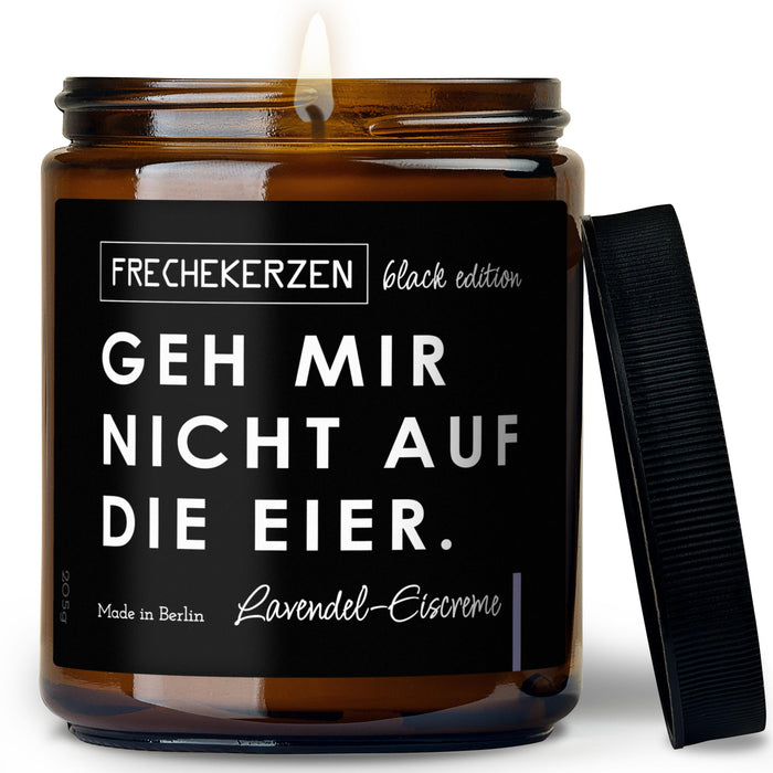Sojawachs Kerze | geh mir nicht auf die eier.