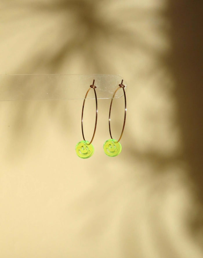 Neon Smiles Creolen aus Edelstahl