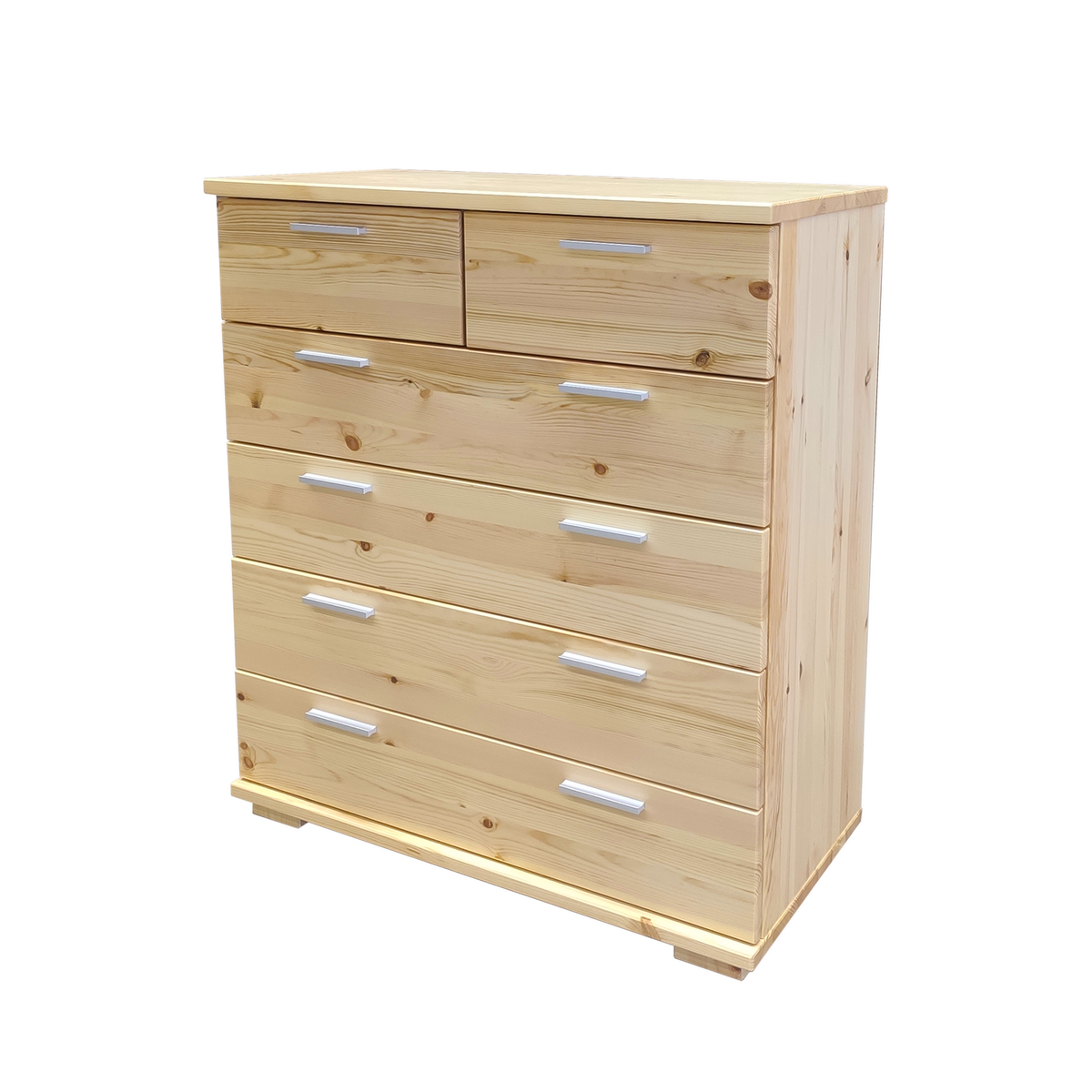 Nobis Kommode aus Bio Kiefer – 90-er Sideboard mit 6 Schubladen aus massivem Holz