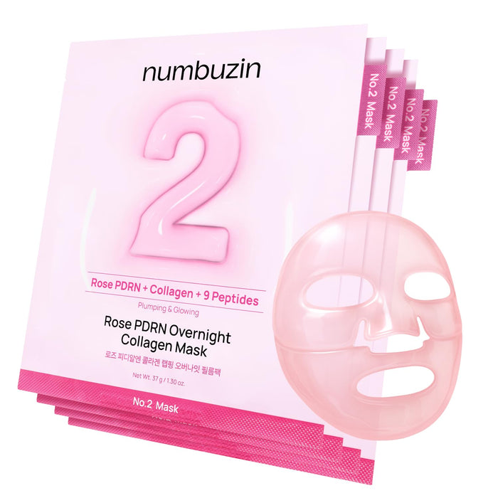 Numbuzin No.2 Rose PDRN Overnight Collagen Mask Set