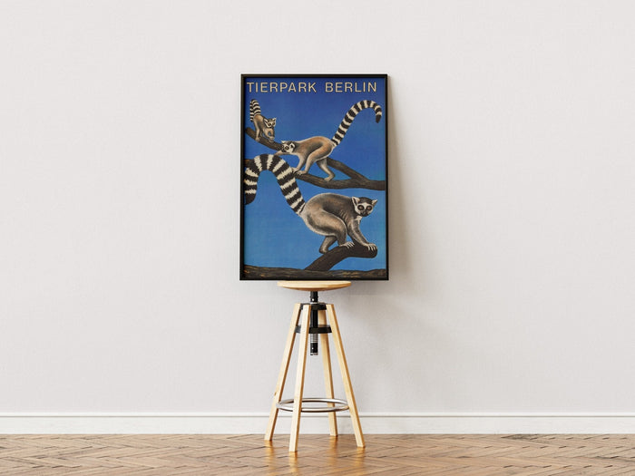 Tierpark Poster Lemuren | 1986 | Original Berlin
