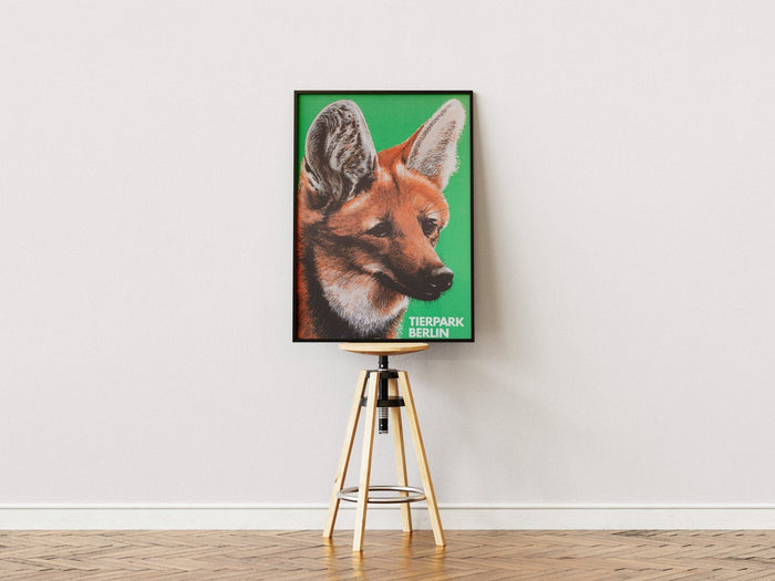 Tierpark Poster Mähnenwolf | 1986 | Original Berlin