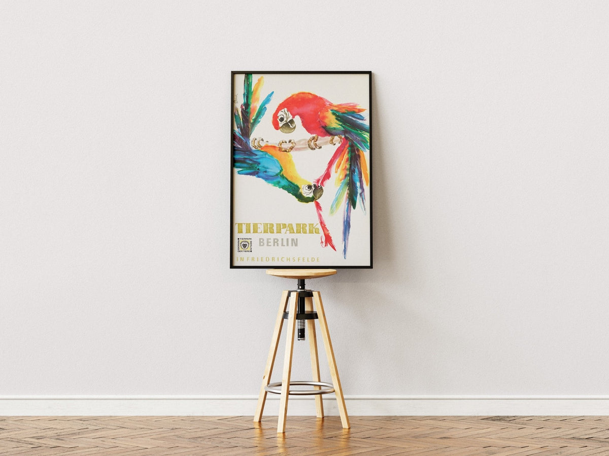 Tierpark Poster Papagei | 1956 | Original Berlin